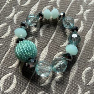 Aqua beaded bracelet